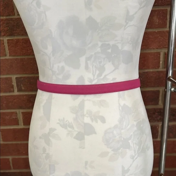 Michael Michael Kors Textured Pink Leather Belt - Picture 3 of 12